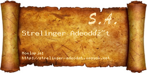 Strelinger Adeodát névjegykártya